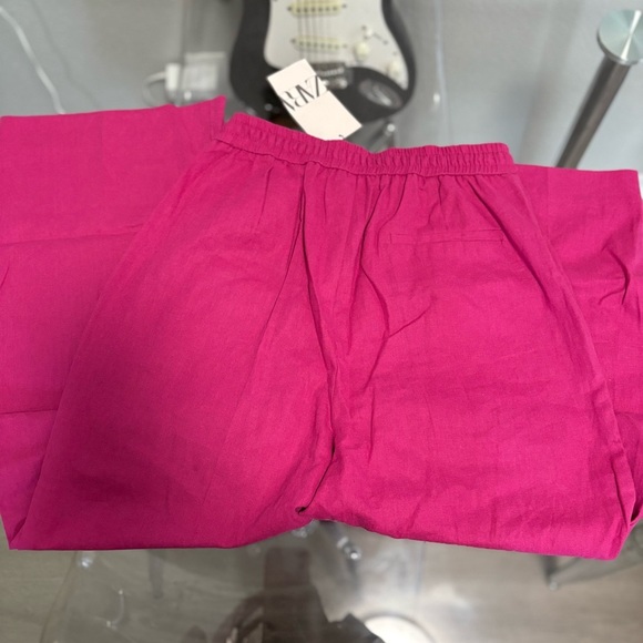 Zara Pink Straight Leg Pants - Picture 3 of 4
